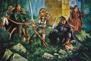 arte classida do AD&D segunda edição do maior RPG de Mesa do Mundo Dungeons and Dragons